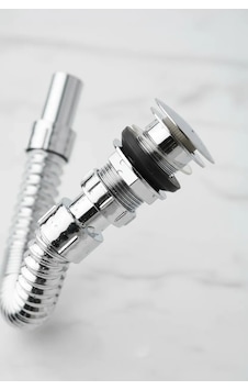 Krom Basmalı Sifon -körüklü Sifon Bas Stoplu Lavabo Mutfak Sifonu-paslanmaz Çok Renkli
