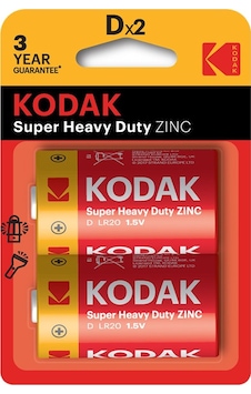 Kodak Çinko Karbon Blister Büyük Pil 2'li Kodak Çinko Karbon Blister Büyük Pil 2'li