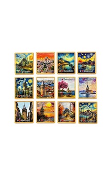İstanbul Temalı Buzdolapı Süsü Magnet Alk5404 Çok Renkli İstanbul Temalı Buzdolapı Süsü Magnet Alk5404 Çok Renkli