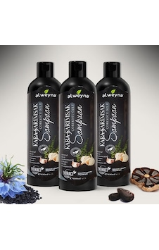Alweyna Kara Sarımsak & Çörekotu Özlü Bitkisel Şampuan 3 x 400 ML Alweyna Kara Sarımsak & Çörekotu Özlü Bitkisel Şampuan 3 x 400 ML