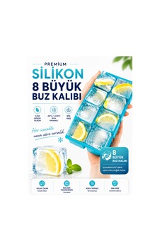 8 Bölmeli Silikon Buz Kalıbı, Büyük Xl Boy Küp Buzlar, Kokteyl Sunum Buz Kalıbı, Et Suyu Saklama - 904901092 Diğer 8 Bölmeli Silikon Buz Kalıbı, Büyük Xl Boy Küp Buzlar, Kokteyl Sunum Buz Kalıbı, Et Suyu Saklama - 904901092 Diğer