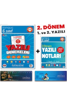Tonguç Akademi 6. Sınıf 2. Dönem Yazılı Denemeleri - 2. Dönem Yazılı Notları - Süper İkili Set 2 Kitap Tonguç Akademi 6. Sınıf 2. Dönem Yazılı Denemeleri - 2. Dönem Yazılı Notları - Süper İkili Set 2 Kitap