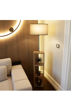 Homing Dekoratif Raflı Vizon Kumaş Lambader Ayd-3150