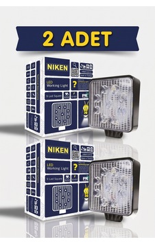 2'li Nıken Calısma Lambası Eco Kare 9 Ledlı