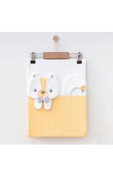Ekebaby Skunk Lüx Penye Bebek Battaniye 85x90 Cm 3002 Beyaz - Turuncu
