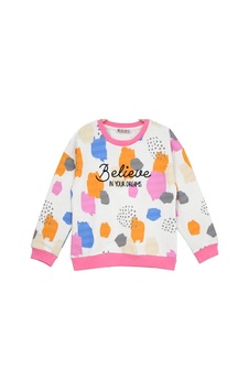 Alglıfe Kız Çocuk Renkli Sweatshırt Pembe Alglıfe Kız Çocuk Renkli Sweatshırt Pembe