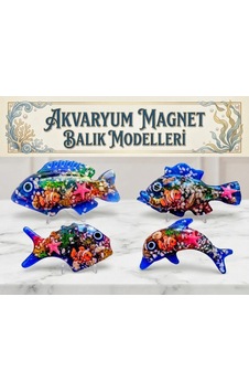 4 Adet Akvaryum Magnet Balık Modelleri Koleksiyonu Balık Koleksiyon