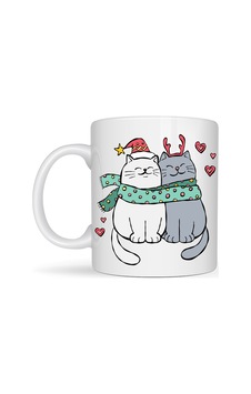 Hemengo Sevimli Kedi Figürlü Yılbaşı Temalı Porselen Kupa Model 75 Aşık Kediler Desenli, Sıcacık Tasarım, Diğer Hemengo Sevimli Kedi Figürlü Yılbaşı Temalı Porselen Kupa Model 75 Aşık Kediler Desenli, Sıcacık Tasarım, Diğer