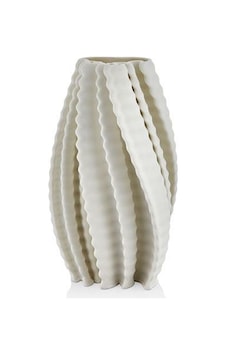 Lamedore Abstract Spıral Beyaz 3d Vazo 19x20x35 Cm Beyaz