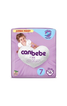 Canbebe Bebek Bezi 7 Numara XXlarge Jumbo Paket 16 Adet