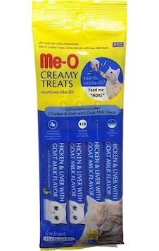 Me-O Creamy Keçi Sütlü Tavuklu ve Ciğerli Kedi Ödülü 4 x 15 G Me-O Creamy Keçi Sütlü Tavuklu ve Ciğerli Kedi Ödülü 4 x 15 G