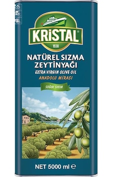 Kristal Anadolu Mirası Natürel Sızma Zeytinyağı Teneke 5 L Kristal Anadolu Mirası Natürel Sızma Zeytinyağı Teneke 5 L