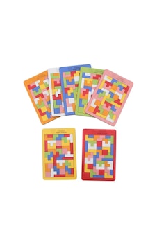 Doğal Ahşap Eğitici Oyuncak Tetris Blokları