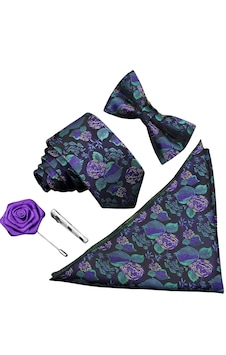Omark Cotton Kravat Seti No1 Lacivert - Siyah Omark Cotton Kravat Seti No1 Lacivert - Siyah