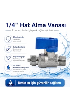 1/4 İnç Metal Su Arıtma Hat Alma Vanası 608506034 1/4 İnç Metal Su Arıtma Hat Alma Vanası 608506034