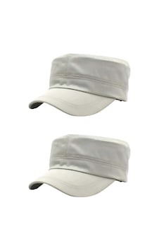 Uniquetrenders Unisex Pamuklu Castro Şapka 2 Adet Bej Bej Uniquetrenders Unisex Pamuklu Castro Şapka 2 Adet Bej Bej