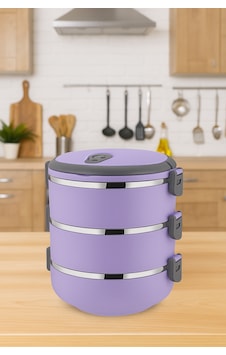 Freshbox 3 Katlı Sızdırmaz Yemek Termosu Sefer Tası 1,8 Lt Kahverengi Lila Freshbox 3 Katlı Sızdırmaz Yemek Termosu Sefer Tası 1,8 Lt Kahverengi Lila