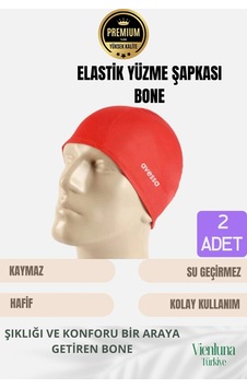 Özel Tasarım Suya Dayanıklı Silikon Havuz Deniz Kullanımına Uygun Esnek Yüzme Bonesi 2'li Set Çok Renkli