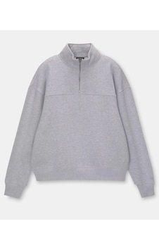 Velmora Fashion Kadın 3 İplik Pamuklu Oversize Yarım Fermuarlı Yakalı Basic Sweatshirt - Gri Velmora Fashion Kadın 3 İplik Pamuklu Oversize Yarım Fermuarlı Yakalı Basic Sweatshirt - Gri