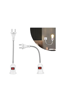 Ledx Dy-112 Prizden E27 Duya Dönüştürücü 26cm Spiralli Anahtarlı Duy Ledx Dy-112 Prizden E27 Duya Dönüştürücü 26cm Spiralli Anahtarlı Duy