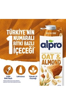 Vegan Ve Laktozsuz 1 L Bademli Yulaf Sütü Vegan Ve Laktozsuz 1 L Bademli Yulaf Sütü