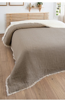 Tek Kişilik Müslin Yatak Örtüsü - 5 Katlı, Dolgulu, %100 Pamuk Müslin Yorgan - 160x220 Cm-kahverengi Kahverengı Tek Kişilik Müslin Yatak Örtüsü - 5 Katlı, Dolgulu, %100 Pamuk Müslin Yorgan - 160x220 Cm-kahverengi Kahverengı
