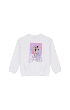 Barbie Ekru Kız Çocuk Baskılı Sweatshirt Brb6wg-swt6698 Barbie Ekru Kız Çocuk Baskılı Sweatshirt Brb6wg-swt6698