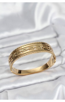 316l Çelik Gold Renk Vintage Model Kadın Kelepçe Bileklik - Çok Renkli 316l Çelik Gold Renk Vintage Model Kadın Kelepçe Bileklik - Çok Renkli