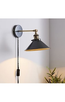 Rsylight Retro Metal Rustik Siyah Kablolu Anahtarlı Duvar Aplik Çap:30 cm Siyah Rsylight Retro Metal Rustik Siyah Kablolu Anahtarlı Duvar Aplik Çap:30 cm Siyah