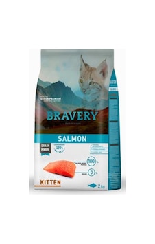 Bravery Tahılsız Somonlu Yavru Kedi Maması 2 KG