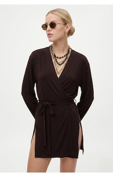 Ritnice Kadın Briana Ultra Soft Kahverengi Kimono