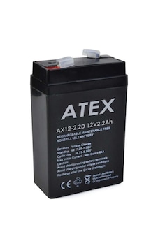 Atex Plus 12V 2.2Ah Dikey Bakımsız Kuru Akü Atex Plus 12V 2.2Ah Dikey Bakımsız Kuru Akü