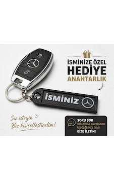İsimli Mercedes Anahtarlık , Kişiye Özel - Hediyelik İsimli Araç Logolu Anahtarlık - İsimli Mercedes