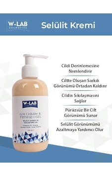 W-Lab Cosmetics Selülit Karşıtı ve Sıkılaştırıcı Jel 250 ML