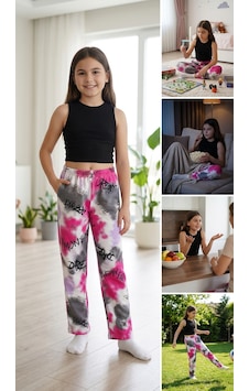 Wingetstar Cepsiz Krem Pijama Fuşya