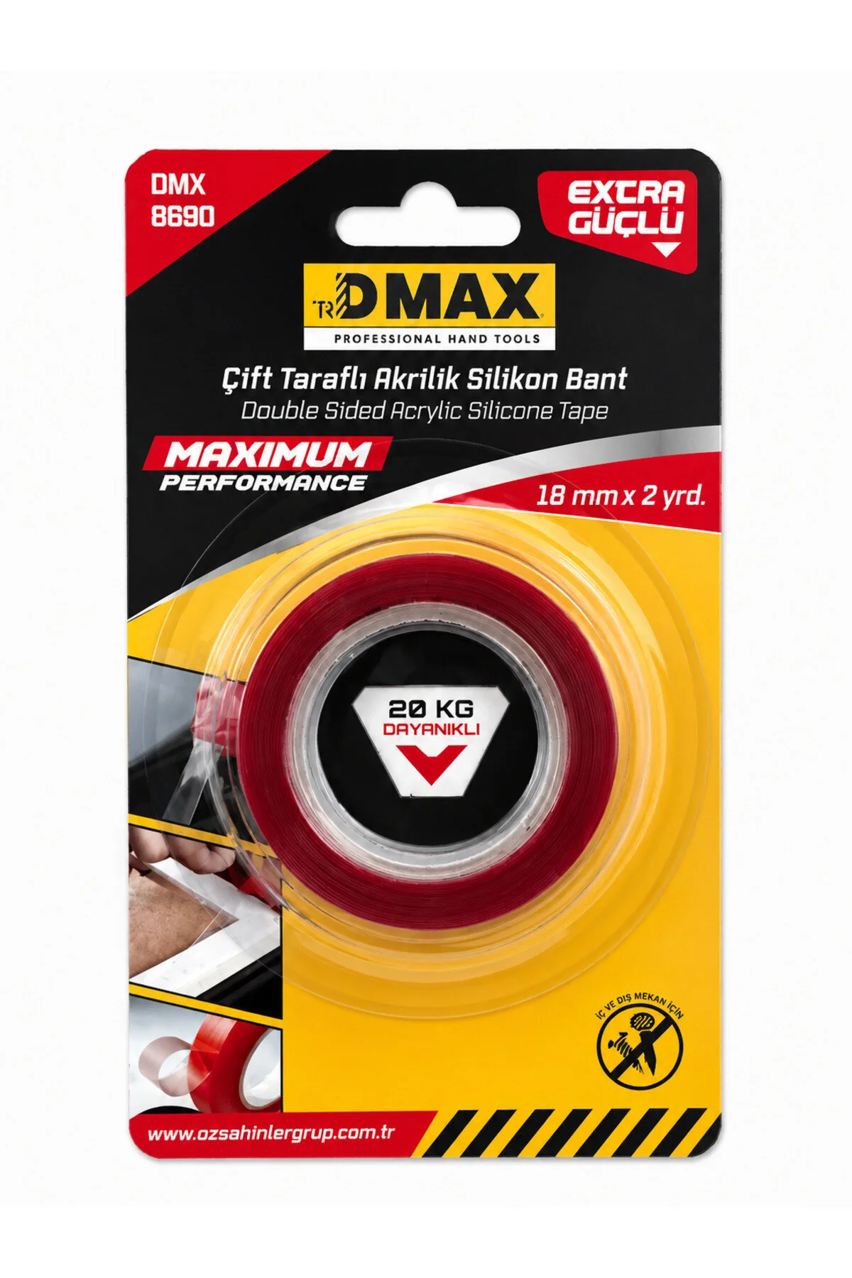 Dmax Çift Taraflı Bant Silikon 18mm Dmax Çift Taraflı Bant Silikon 18mm