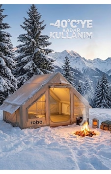 6 Kişilik 4 Mevsim Şişme Kamp Çadırı Oxford 210t Upf 40 Kumaş, -40 C'ye Kadar Kullanım Genel 6 Kişilik 4 Mevsim Şişme Kamp Çadırı Oxford 210t Upf 40 Kumaş, -40 C'ye Kadar Kullanım Genel