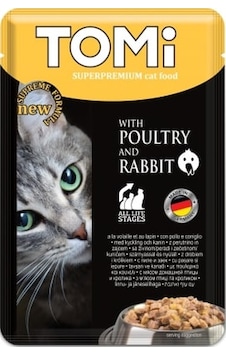 Tomi - 221 - Kedi Kümes Hayvanı & Tavşan Pouch - Csmo-tex - Mama 100gr