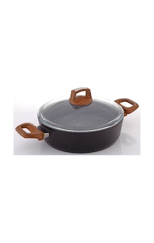 Bonera Vogue Granit 32 Cm Karnıyarık Tencere Ahşap Kulp Bonera Vogue Granit 32 Cm Karnıyarık Tencere Ahşap Kulp