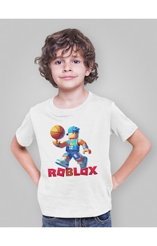 Sevbano Roblox Basketbol Tasarım Baskılı Unisex Oyun Çocuk Tişört 3-12 Y Beyaz Sevbano Roblox Basketbol Tasarım Baskılı Unisex Oyun Çocuk Tişört 3-12 Y Beyaz