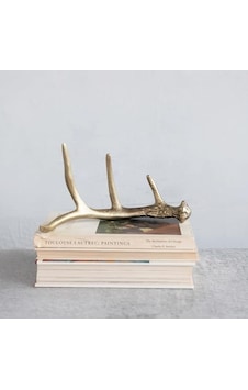 Creative Co-op Alüminyum Boynuz Dekoru, Altın Kaplama Heykelcik, 40,64 Cm U X 12,7 Cm G X 12,7 Cm Y, Gri Creative Co-op Alüminyum Boynuz Dekoru, Altın Kaplama Heykelcik, 40,64 Cm U X 12,7 Cm G X 12,7 Cm Y, Gri
