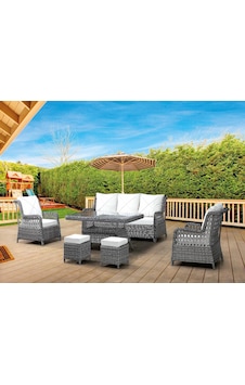 Emel Home Dicle 5 Kişilik Gri Örgü Rattan Oturma Grubu Minderli Gri Emel Home Dicle 5 Kişilik Gri Örgü Rattan Oturma Grubu Minderli Gri