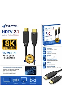 Expotech 8k Fiber Hdtv 2.1 Aktif Optik Hdmı Kablo 15 Metre 8k 60hz 48gbps Ultra Hd Expotech 8k Fiber Hdtv 2.1 Aktif Optik Hdmı Kablo 15 Metre 8k 60hz 48gbps Ultra Hd