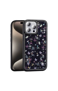 Apple iPhone Uyumlu 15 Pro Max Kılıf Taşlı Ve Simli Tasarım Zore Azra Kapak Apple iPhone Uyumlu 15 Pro Max Kılıf Taşlı Ve Simli Tasarım Zore Azra Kapak