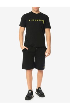 John Richmond Bisiklet Yaka Siyah Erkek T-shirt Ump24004ts
