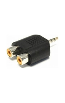 3.5 Mm. Jack To 2 Dişi Rca Çevirici Qtop Q-728 3.5 Mm. Jack To 2 Dişi Rca Çevirici Qtop Q-728