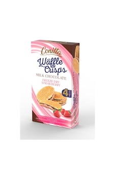 Conitta Waffle Crisps Çilek Kremalı Ve Sütlü Çikolatalı Çıtır Gofret 100 Gr. 1 Paket Conitta Waffle Crisps Çilek Kremalı Ve Sütlü Çikolatalı Çıtır Gofret 100 Gr. 1 Paket