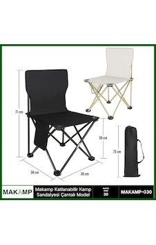 Katlanabilir Çantalı Kamp Sandalyesi Çok Renkli