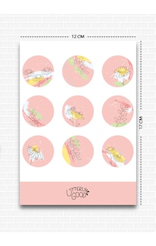Soft Flower Sticker Bullet Journal Notebook Ajanda Scrapbook İçin Soft Flower Sticker Bullet Journal Notebook Ajanda Scrapbook İçin