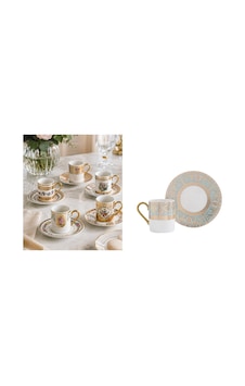 Arow Porselen Fincan Seti Elegant Luxury 6 Kişilik Fincan Takımı Beyaz Arow Porselen Fincan Seti Elegant Luxury 6 Kişilik Fincan Takımı Beyaz